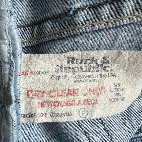 Rock & Republic Low Rise Flare Leg Jeans Fleur-di-lis Embellishment SZ 26 Y2K - Picture 11 of 15